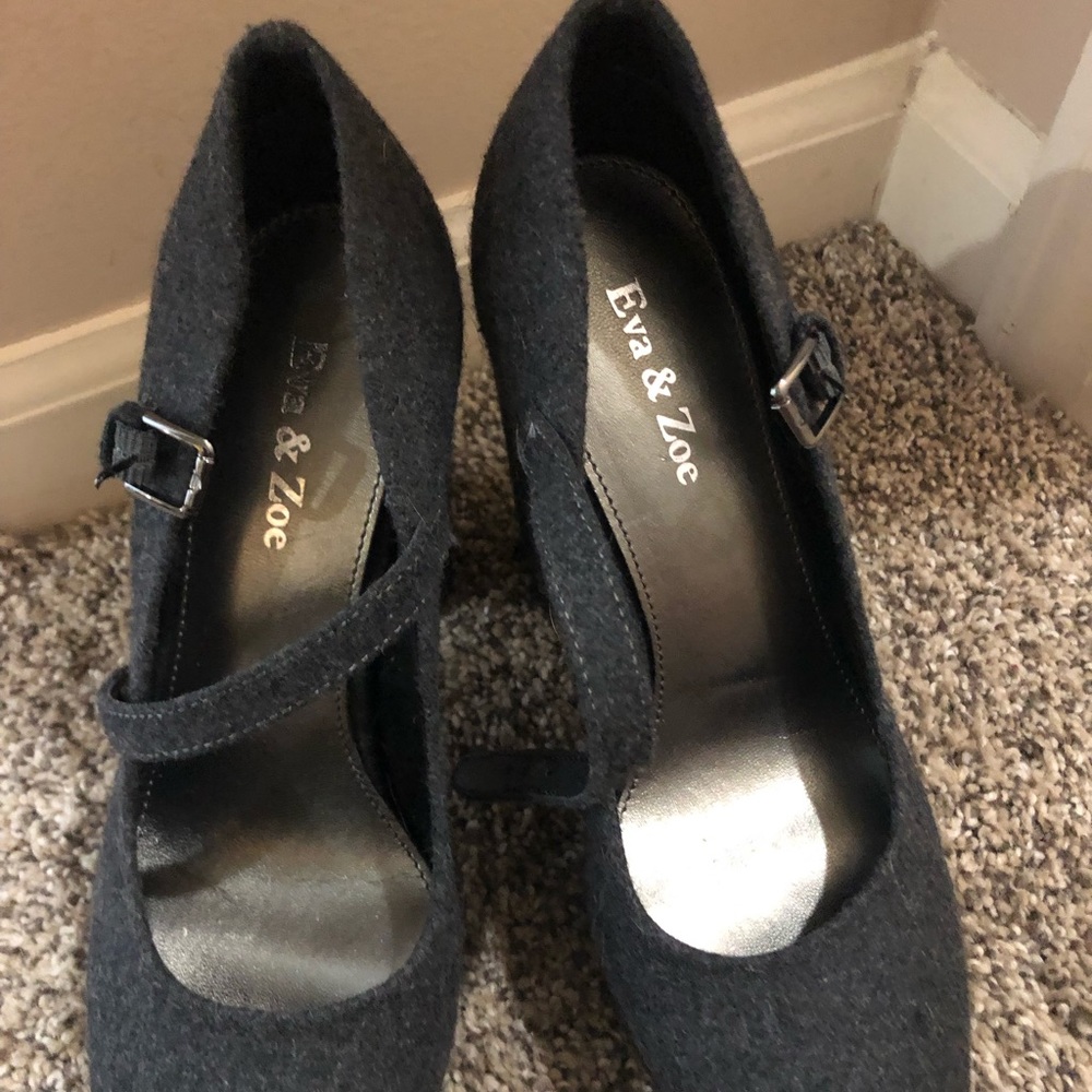 Cute wool looking Mary Janes